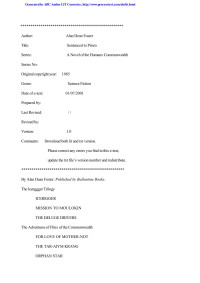 Foster, Alan Dean [Foster, Alan Dean] — Humanx 05 Sentenced to Prism