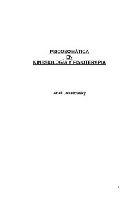 Ariel Joselovsky — Psicosomática en kinesiología y fisioterapia