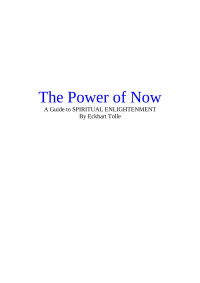 Eckhart Tolle — The Power Of Now