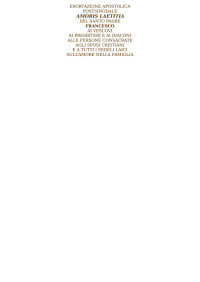 Francesco — Amoris Laetitia