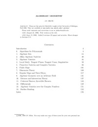 J. S. Milne — Algebraic Geometry