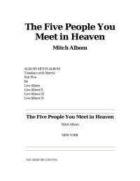 Mitch Albom — The Five People You Meet in Heaven