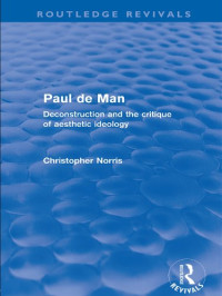 Christopher Norris — Paul de Man