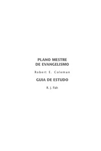 Robert E. Coleman — Plano Mestre de Evangelismo (guia de estudo)