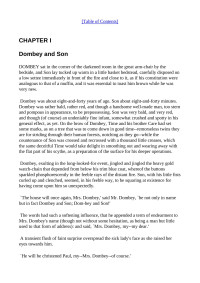 Unknown — DICKENS: Dombey and Son, Chapter 1Dombey and Son: Chapter 1