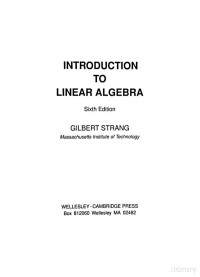 Gilbert Strang — Introduction to Linear Algebra: Sixth Edition