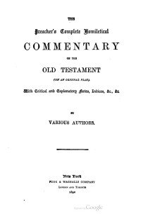 Unknown — The Preacher's Complete Homiletical Commentary