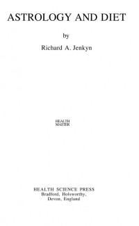 Richard A. Jenkyn — Astrology and Diet