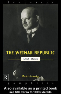 Henig, Ruth(Author) — Weimar Republic, 1919-1933