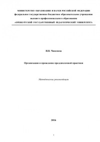 Чикенева Ирина Валерьевна — Организация и проведение преддипломной практики (110,00 руб.)
