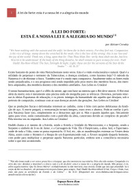 Aleister Crowley — A lei do forte: esta é a nossa lei e a alegria do mundo