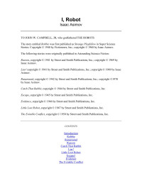 Isaac Asimov — I, Robot