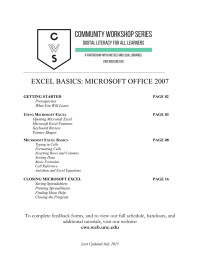Unknown — Microsoft Word - Excel-Basics-2007.docx