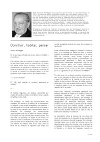 Martin Heidegger — Construir, habitar, pensar