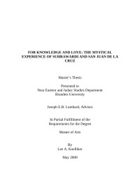 Lee A. Koelliker — The mystical experience of suhrawardi and san juan de la cruz