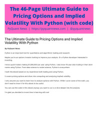 PyQuant News — The Ultimate Guide to Pricing Options and Implied Volatility With Python