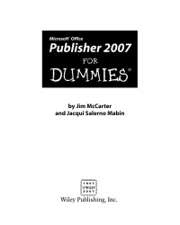 Unknown — Publisher 2007 for Dummies