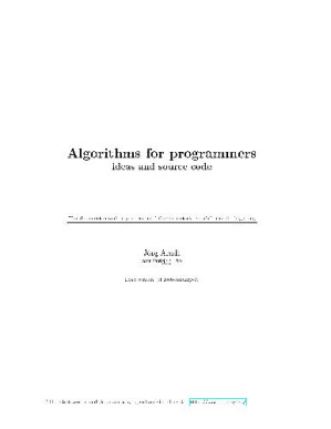 Algorithms for programmers: ideas and source code ( PDF, 2.9 MB ) - WeLib