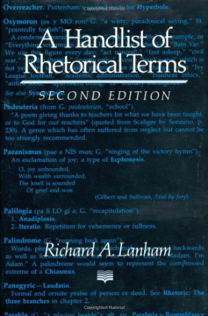 A Handlist of Rhetorical Terms | Richard A. Lanham | download on Z-Library